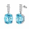 aquamarine diamond earrings