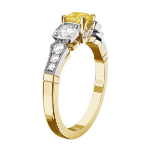 art deco yellow diamond ring 3