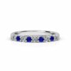 blue sapphire and diamond wedding ring