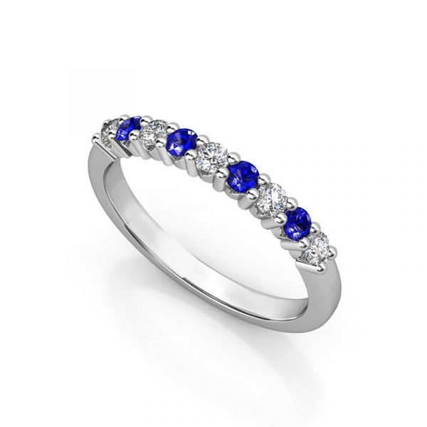 blue sapphire and diamond wedding ring 2