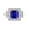 blue sapphire art deco inspired engagement ring 2