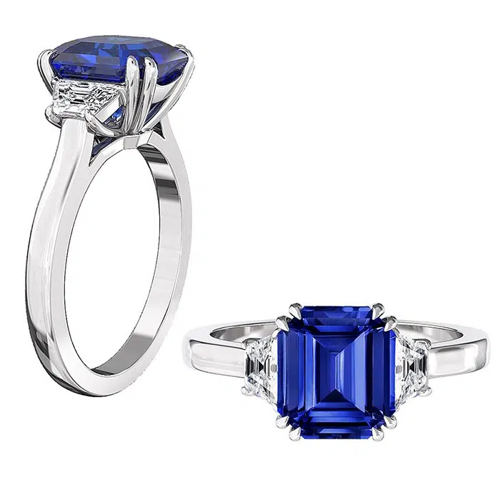 blue sapphire three stone engagement ring 5