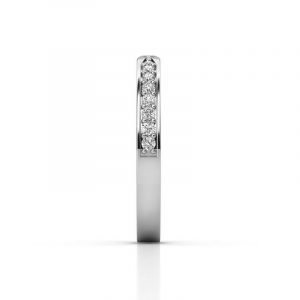 channel set wedding ring with cross detail 3