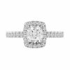 classic cushion cut halo engagement ring 1