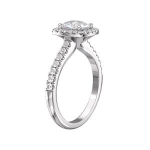 classic cushion cut halo engagement ring 2