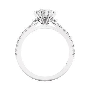 cross over band diamond solitaire ring 3