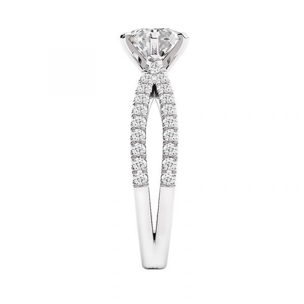 cross over band diamond solitaire ring 4