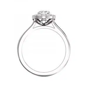 cushion cut diamond in vintage halo style setting 4