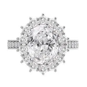 diamond halo engagement ring