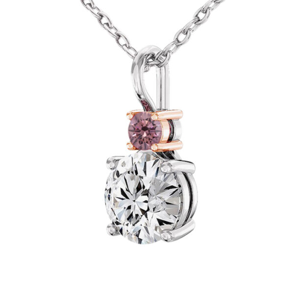 diamond pendant with pink diamond highlight 2