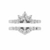 double fitted diamond wedding ring