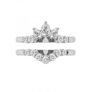 double fitted diamond wedding ring