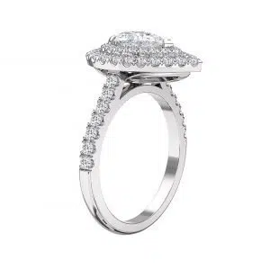 double halo pear shaped engagement ring 3