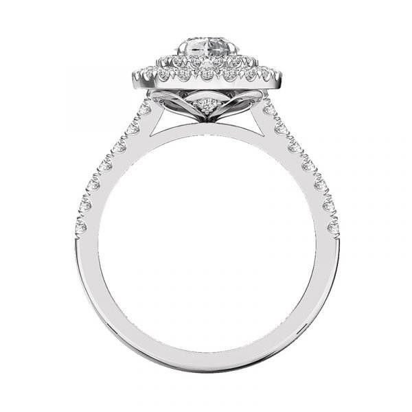 double halo pear shaped engagement ring 4