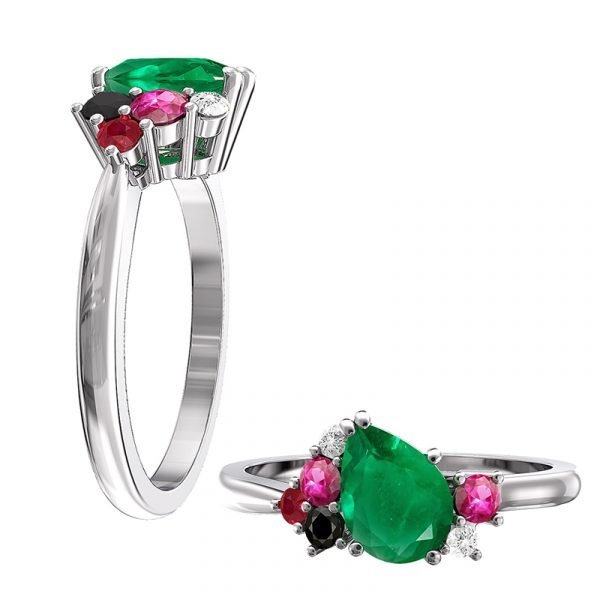 emerald cluster ring