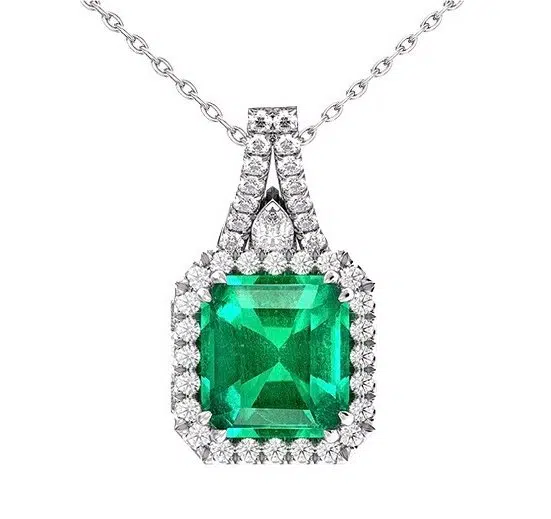 emerald pendant necklace