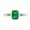 emerald gemstone solitaire engagement ring