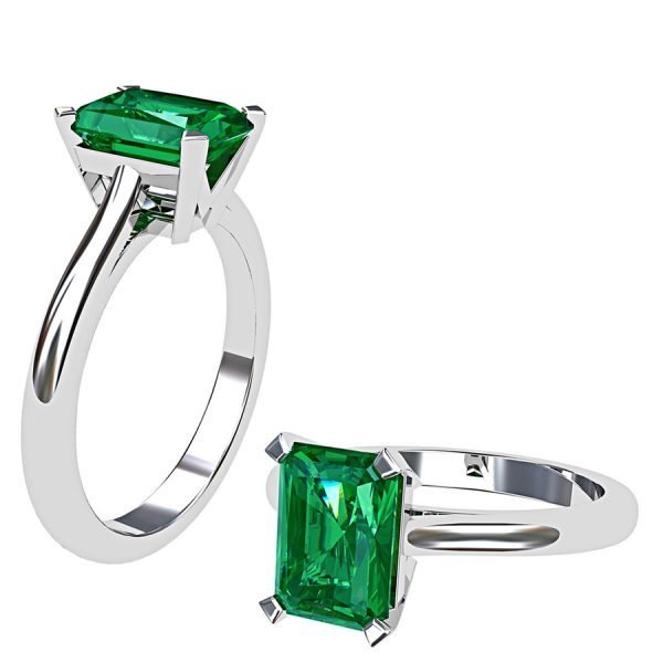 emerald solitaire ring