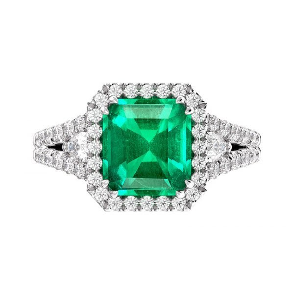 emerald split shank engagement ring 2 1