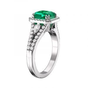 emerald split shank engagement ring 4 1