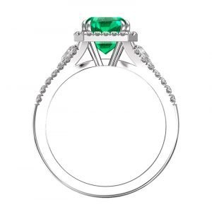 emerald split shank engagement ring 5