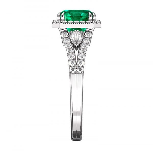 emerald split shank engagement ring 6