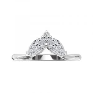 fitted marquise shaped wedding ring