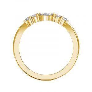 fitted wedding ring 18k yellow gold diamonds 2