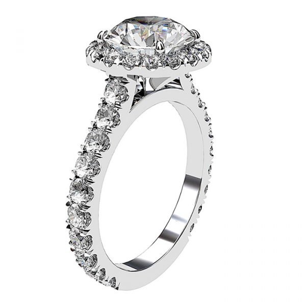 halo round brilliant cut engagement ring 2