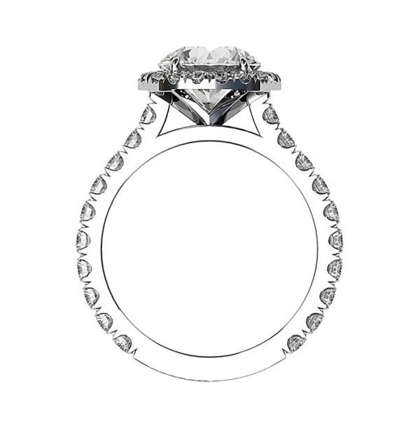 halo round brilliant cut engagement ring 3