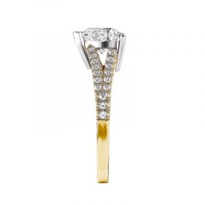 heart diamond with split shank band 5