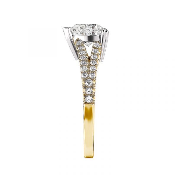 heart diamond with split shank band 5