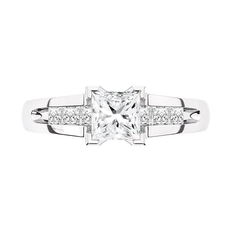 modern princess cut engagement ring 1