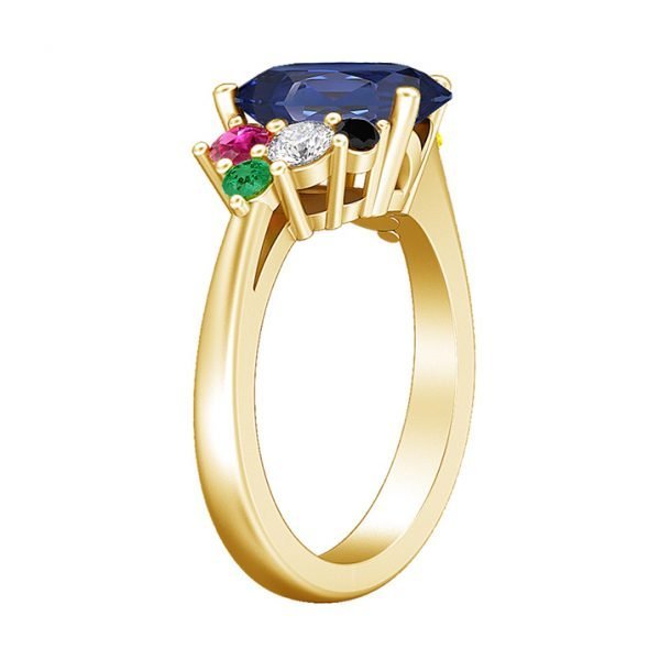 multicoloured sapphire cluster ring2