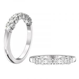 off set diamond wedding ring