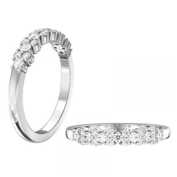 off set diamond wedding ring