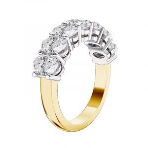 oval half band wedding ring 1