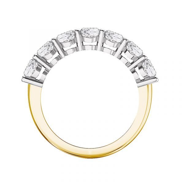 oval half band wedding ring 2