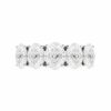 oval half eternity claw set diamond ring 2