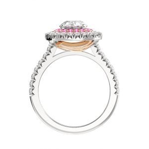 pink sapphiore halo diamond ring 2