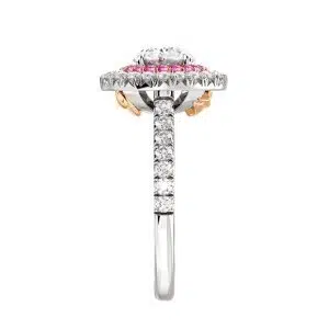 pink sapphiore halo diamond ring 3