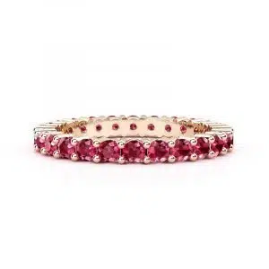 ruby eternity ring rose gold