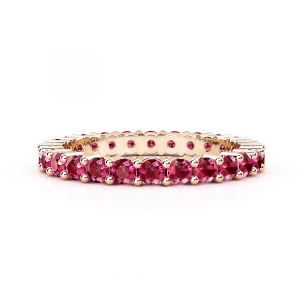 ruby eternity ring rose gold