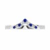 sapphire and diamond v shape wedding ring 1 1