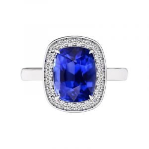 sapphire halo engagement ring