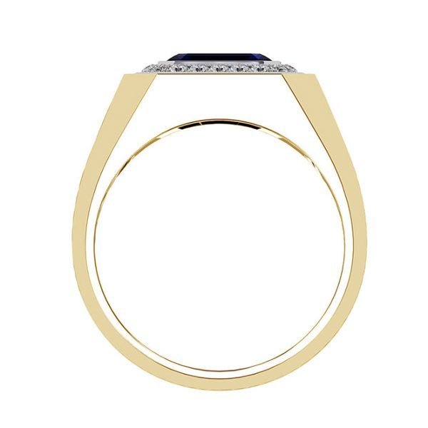 signet ring sapphire diamond 2