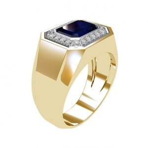 signet ring sapphire diamond 3