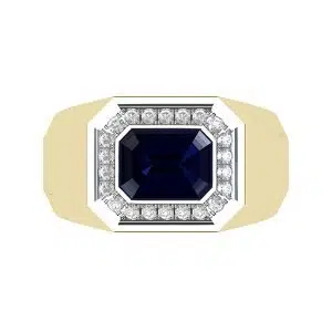 signet ring sapphire diamond