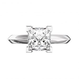 soliataire princess cut engagement ring 2