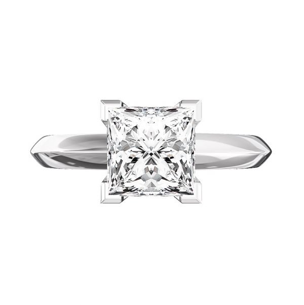 soliataire princess cut engagement ring 2